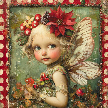 Christmas Fairy, DCO-102147, Sign For Wreath, 10x10in Metal Sign